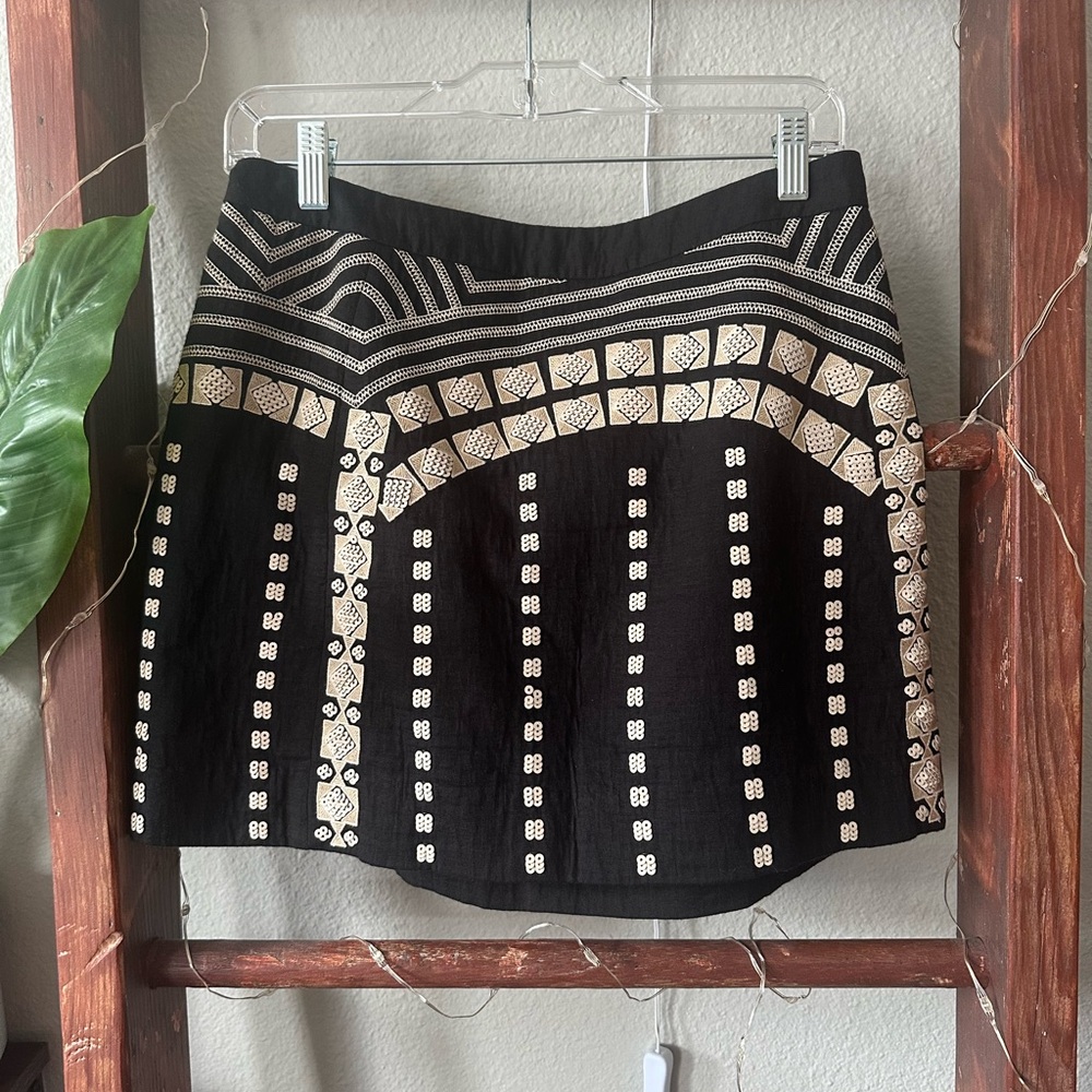 BCBG MaxAzria - Black Beaded Bodycon Mini Skirt